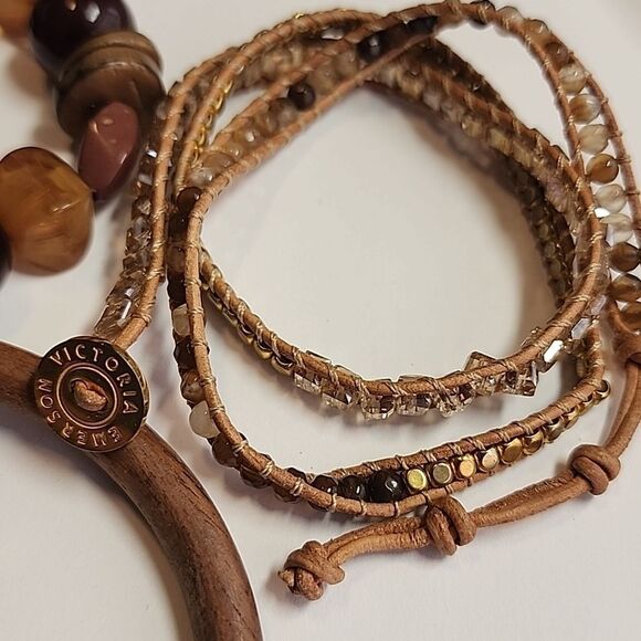 Wooden and Beaded Bracelet Set - Picture 2 of 4